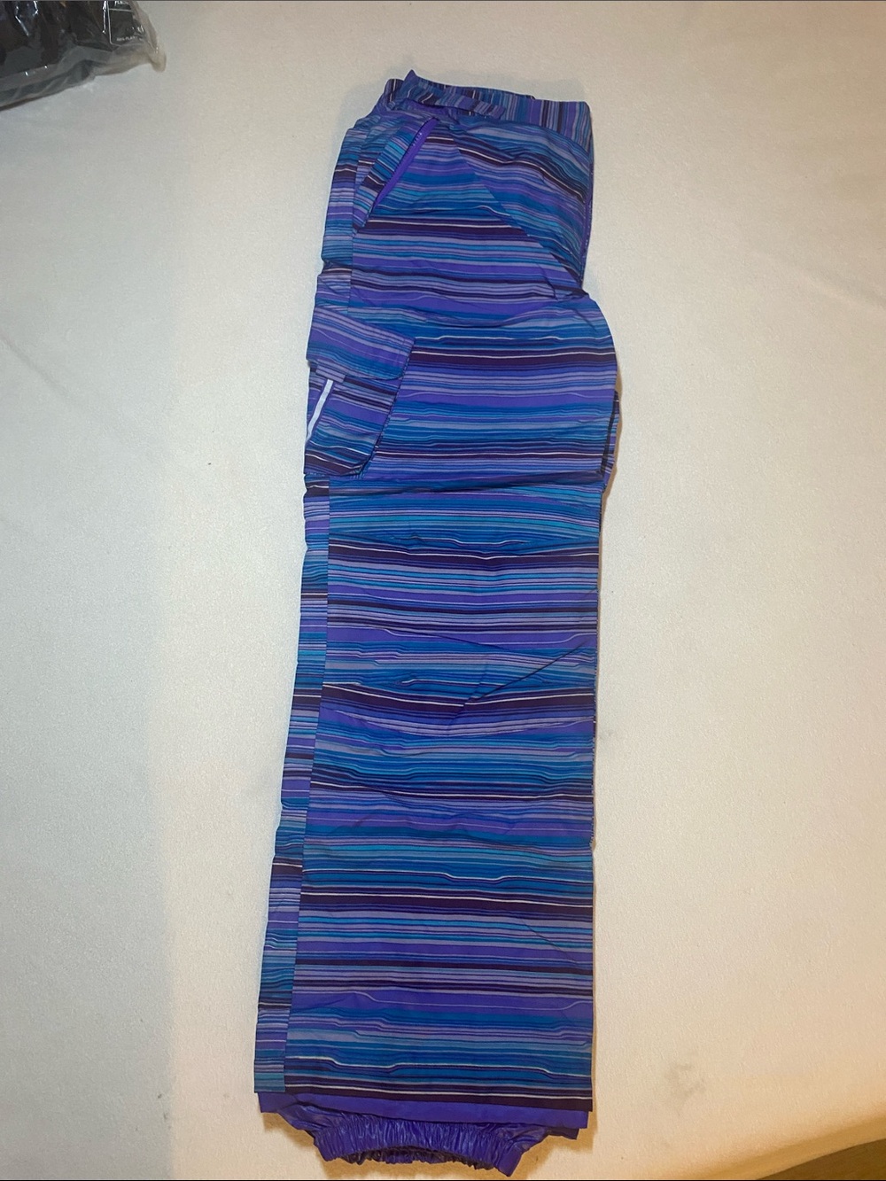Youth boy Blue & Purple Striped Casual Pants